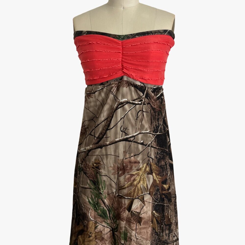 Coral Pink Camo Bridesmaid Dress Camo Wedding Dress Camouflage